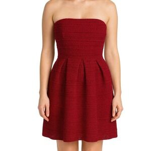 Wow Couture Red Strapless‎ Dress HOCO Size M Bodycon Mini Party Cocktail Holiday